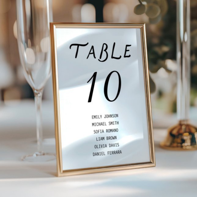 Minimalist Script Wedding Table Number (Minimalist Script Wedding Table Number Table Sign)