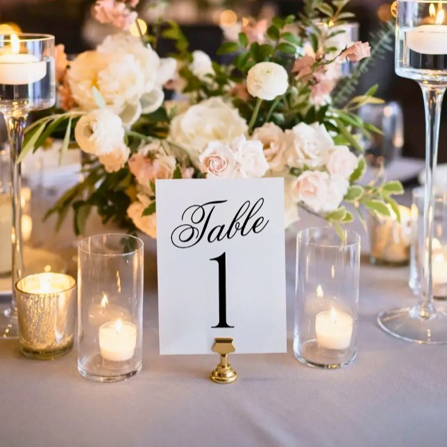 Minimalist Script Wedding Table Numbers (Creator Uploaded)
