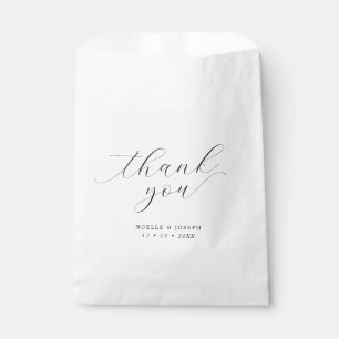 Minimalist Script Wedding Thank You Favour Bag