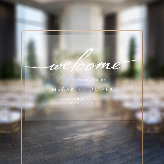 Minimalist Script Wedding Welcome Window Cling (Creator Uploaded)