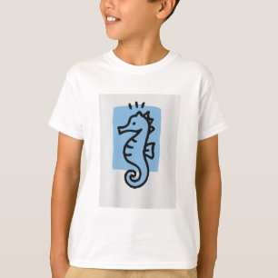Minimalist sea ​​horse Print T-Shirt