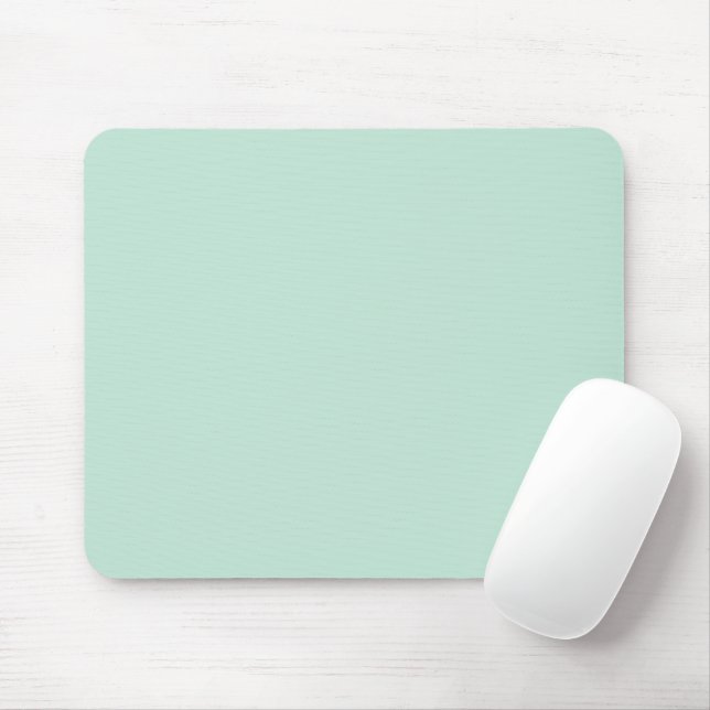 Minimalist Seafoam mint green solid plain Mouse Pad (With Mouse)