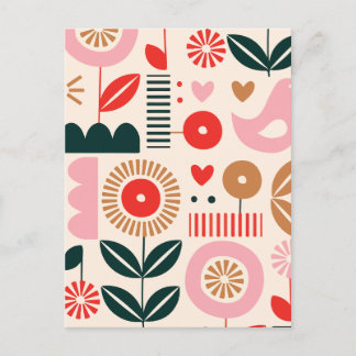 Minimalist seamless geometric holiday postcard