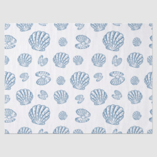 Minimalist Seashell Pearl Nautical Pattern Tissue Paper