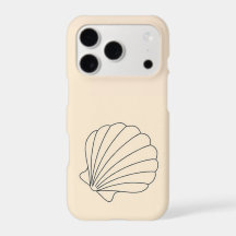 Minimalist Seashell Phone Case Beige Cream
