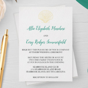 Minimalist Seashell Wedding