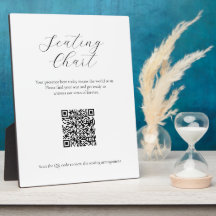 Minimalist Seating Chart Sign with QR Code
