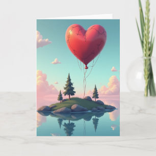 Minimalist Serene Heart Card