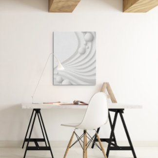 Minimalist Serenity Spheres Stretched Canvas Print
