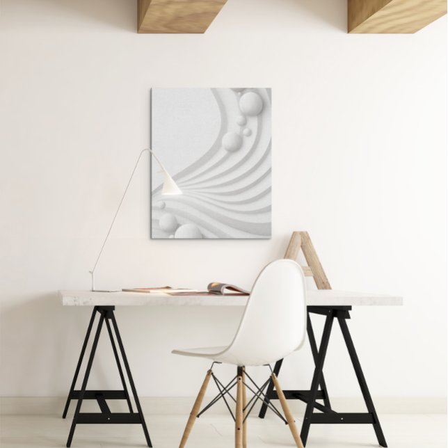 Minimalist Serenity Spheres Stretched Canvas Print (Creator Uploaded)