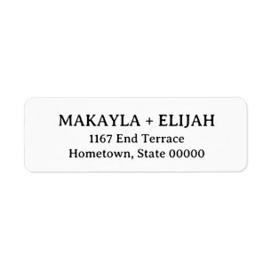Minimalist Serif Name & 2-Line Return Address