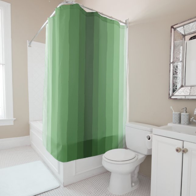 Minimalist Shades of Green Gradient Stripes  (In Situ)