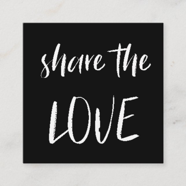 Minimalist Share The Love | Loyalty Card (Front)