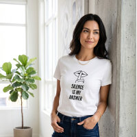 Minimalist Shhh Slogan Silence Is My Answer Women’