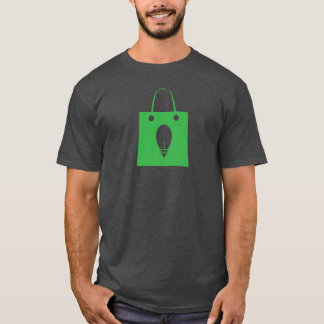 Minimalist Shopping Eco Bag Icon with Lightbulb T-Shirt