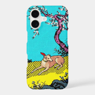 Minimalist Sighthound Silhouette Dog Graphic