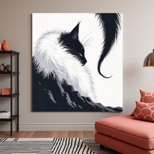 Minimalist Silent Cat Poster