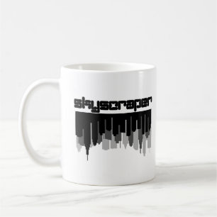 Minimalist Silhouette of Skyscraper Coffee Mug
