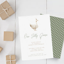Minimalist Silly Goose First Birthday Party