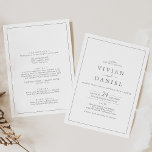 Minimalist Silver All In One Wedding Invitation<br><div class="desc">This minimalist silver all in one wedding invitation is perfect for a simple wedding. The modern romantic design features classic silver grey and white typography paired with a rustic yet elegant calligraphy with vintage hand lettered style. Customizable in any colour. Keep the design simple and elegant, as is, or personalize...</div>