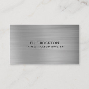 Minimalist Silver Metal Business Card