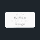 Minimalist Silver Please Note Our New Address Label<br><div class="desc">These minimalist silver please note our new address labels are perfect for a simple holiday card or moving announcement envelope. The design features classic silver grey and white typography paired with a rustic yet elegant script font with hand lettered style.</div>