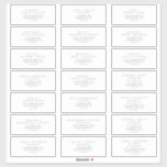 Minimalist Silver Typography Guest Address Labels<br><div class="desc">These minimalist silver typography wedding guest address labels are perfect for a simple wedding. The modern romantic design features classic silver grey and white typography. Customizable in any colour. Customize each label with the name and address of your guests. 21 labels per sheet. Add each sheet that you need to...</div>