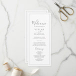 Minimalist Silver Wedding Program<br><div class="desc">This minimalist silver wedding program is perfect for a simple wedding. The modern romantic design features classic silver grey and white typography paired with a rustic yet elegant calligraphy with vintage hand lettered style. Customizable in any colour. Keep the design simple and elegant, as is, or personalize it by adding...</div>