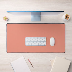 Minimalist Simple Basic Solid Colour Coral Desk Mat
