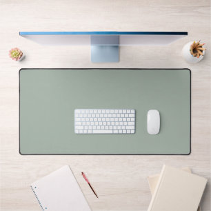 Minimalist Simple Basic Solid Colour Sage Green  Desk Mat