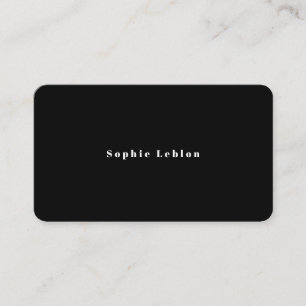 Minimalist Simple Black and White Calling Card