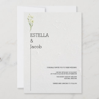 MINIMALIST SIMPLE BLACK AND WHITE WEDDING INVITATION