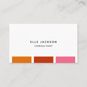 Minimalist Simple Bright Customize Colour Swatch Business Card