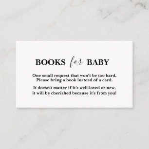 Minimalist simple bring a book card