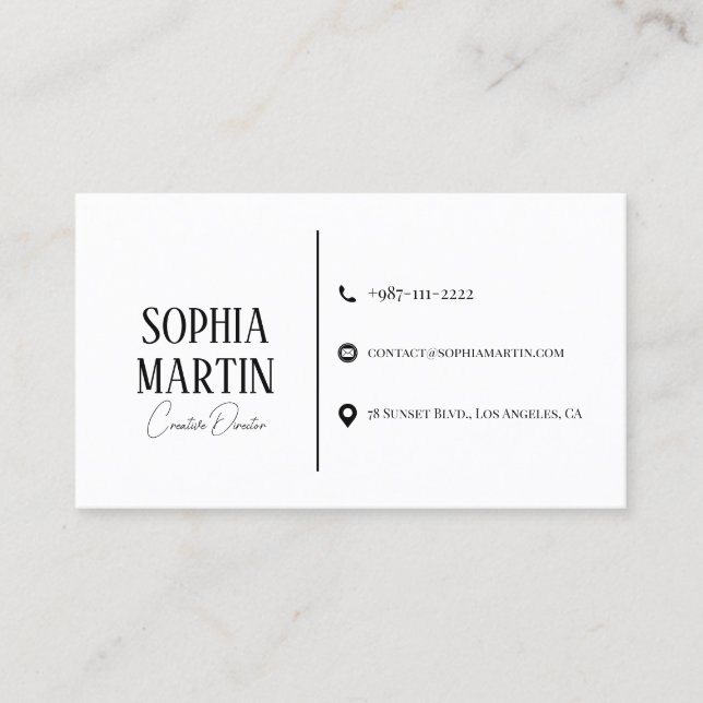 Minimalist Simple Business Card with Modern Design (Front)