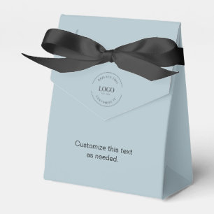 Minimalist Simple Business Event Logo Custom blue Favor Box
