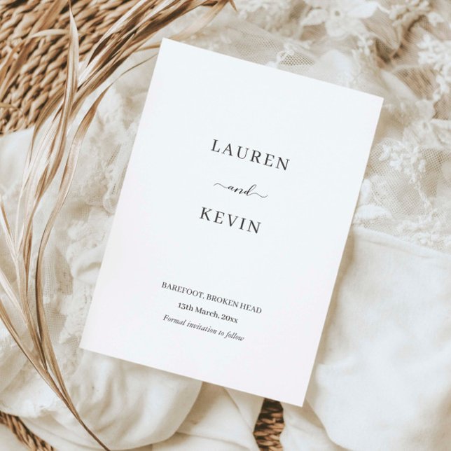 Minimalist simple classic save the date invitation (Creator Uploaded)