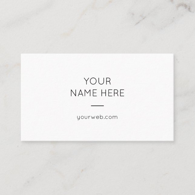 Minimalist Simple Clean Modern Business Card (Front)