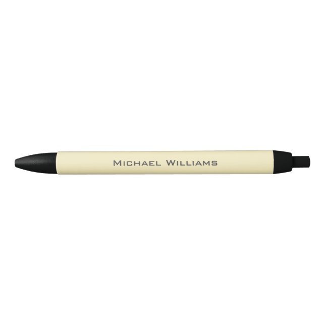 Minimalist Simple Clean Name Black Ink Pen (Front)