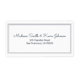 Minimalist Simple Cursive Script Return Address