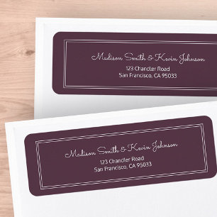 Minimalist Simple Cursive Script Return Address