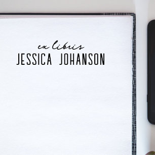 Minimalist Simple Custom Name Book Ex Libris Self-inking Stamp