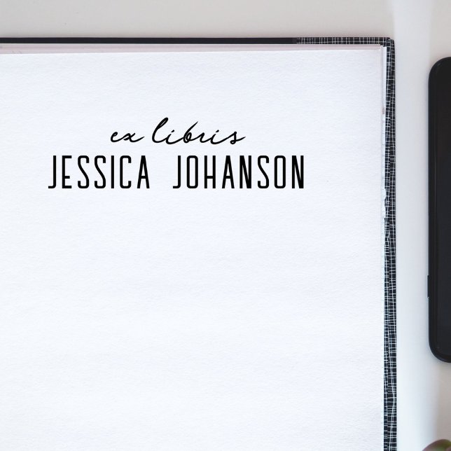 Minimalist Simple Custom Name Book Ex Libris Self-inking Stamp (Creator Uploaded)
