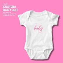 Minimalist Simple Cute Pink Pregnancy Reveal