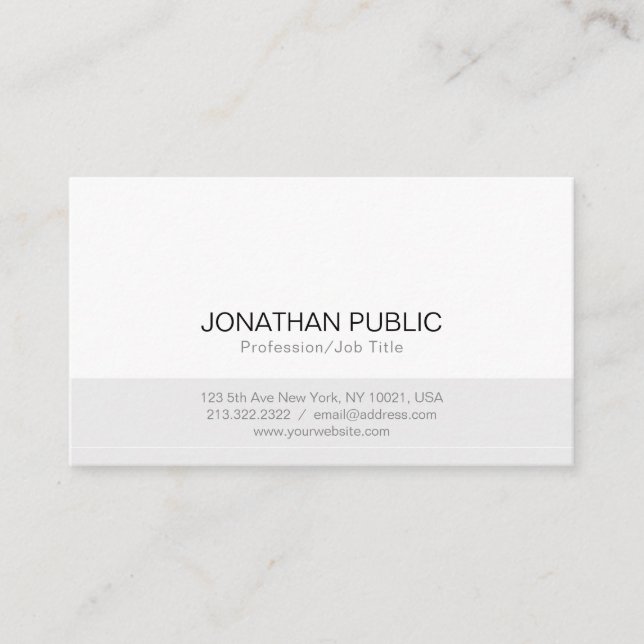 Minimalist Simple Design Professional Modern Business Card (Front)