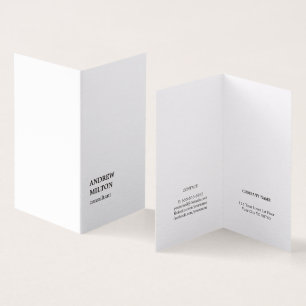Minimalist Simple Elegant Black White Consultant Business Card