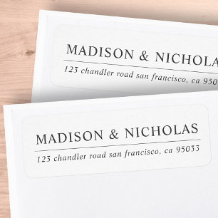 Minimalist Simple Elegant Chic Return Address