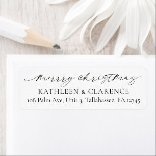 Minimalist Simple Elegant Christmas Return Address