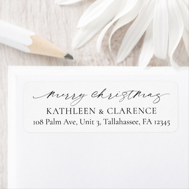 Minimalist Simple Elegant Christmas Return Address (Insitu)