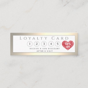 Minimalist simple elegant luxury luminous heart loyalty card